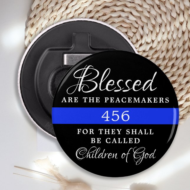 Blessed Are The Peacemakers Personalised Police Bottle Opener (Creator Uploaded)