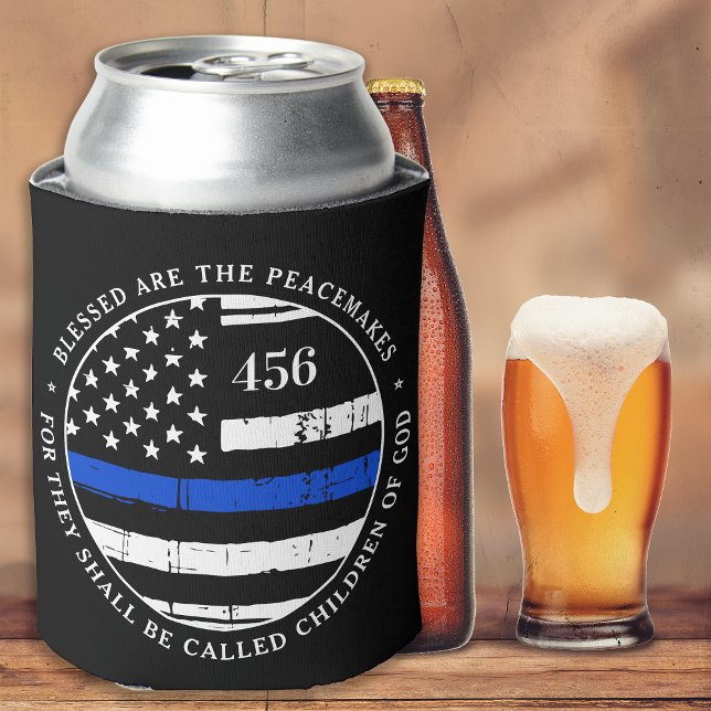 Blessed Are The Peacemakers Personalised Police Can Cooler (Creator Uploaded)