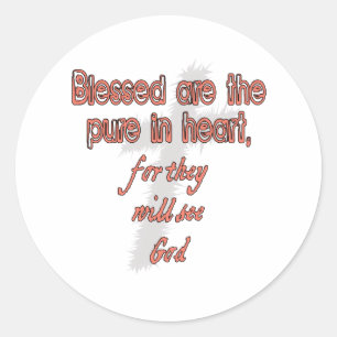 Blessed Are The Pure in Heart Classic Round Sticker