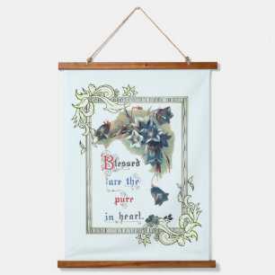 Blessed Are The Pure In Heart Hanging Tapestry