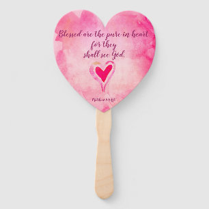 Blessed are the pure in heart - Matthew 5:8 Hand Fan