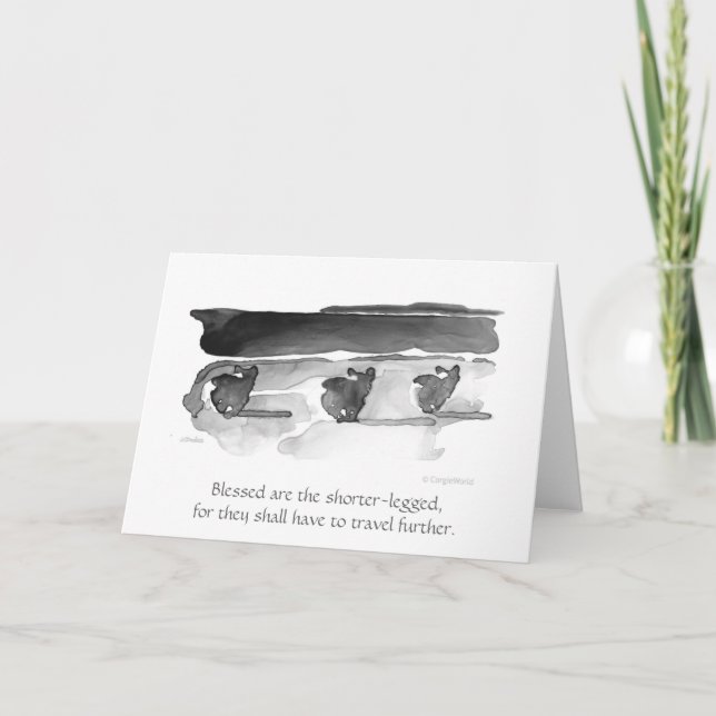 Blessed Are the Shorter-Legged" Corgi Beatitude Card (Front)