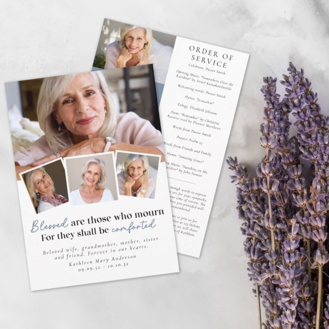 Blessed are Those Who Mourn Photo Order of Service Programme (Creator Uploaded)