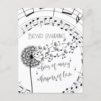 Blessed Assurance Hymn Christian Postcard
