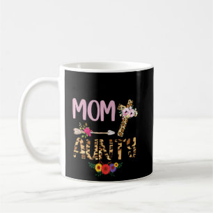 Blessed Aunty Leopard Womens Floral Aunty Mothers Coffee Mug