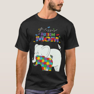 Blessed Autism Mum Mother Autistic Kids Awareness  T-Shirt