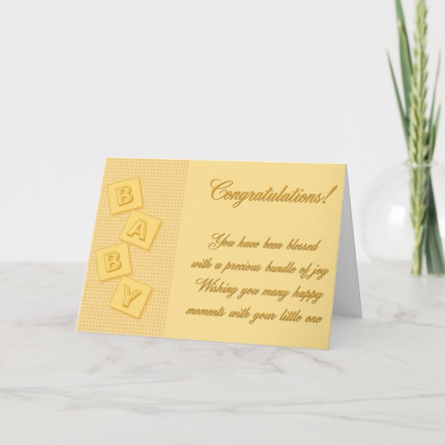 Blessed Baby Blocks Card (Front)
