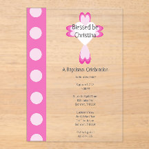 Blessed Baptism Acrylic Invitations