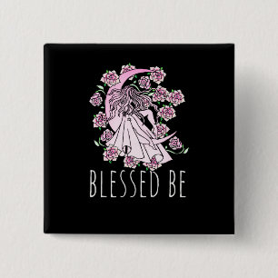 Blessed Be 15 Cm Square Badge