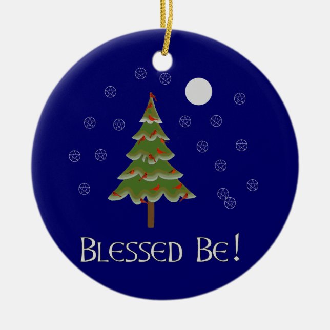 Blessed Be Ceramic Tree Decoration (Front)