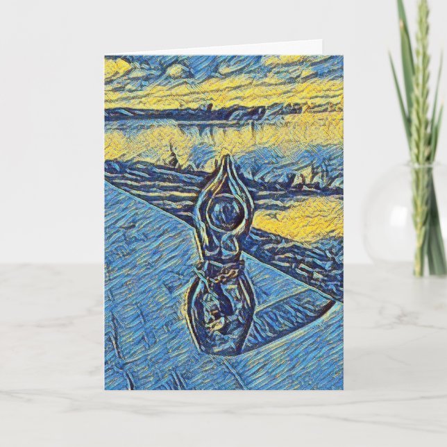 Blessed Be Goddess at the River Holiday Card (Front)