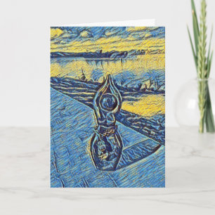 Blessed Be Goddess at the River Holiday Card
