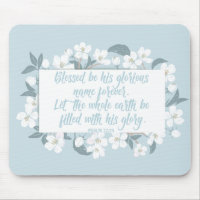 Blessed Be His Name Psalm Christian Verse Pretty