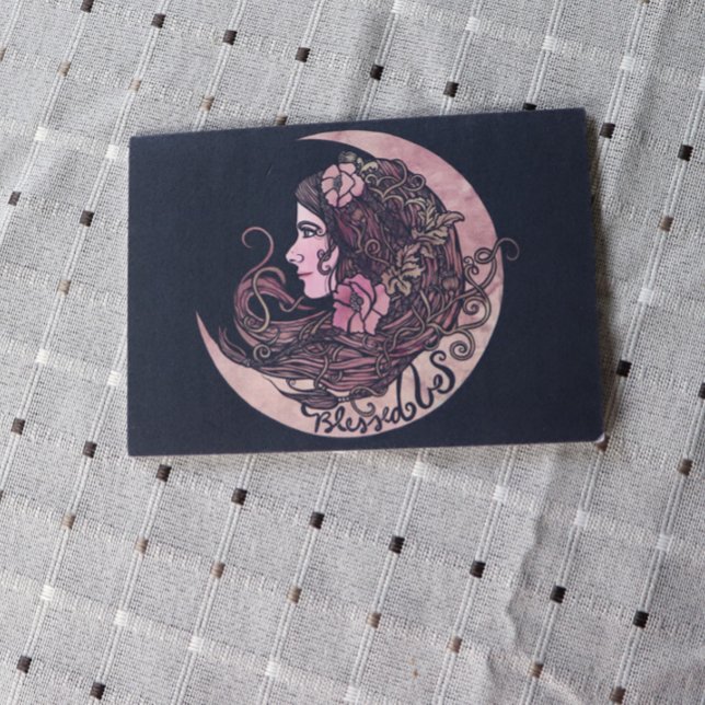 Blessed Be Moon Goddess Pagan Art Postcard (Creator Uploaded)
