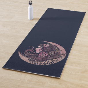 Blessed Be Moon Goddess Pagan Art Yoga Mat