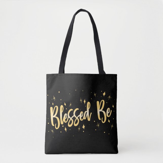 Blessed Be - Pagan Wiccan Witch Tote Bag (Front)