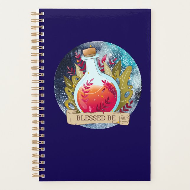  Blessed Be Spell Bottle Pagan Wiccan 2026 Planner (Front)