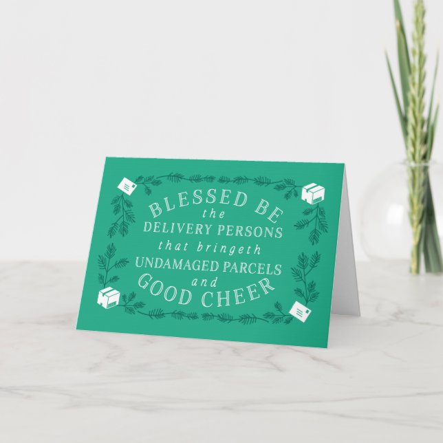 Blessed Be The Delivery Persons | Funny Holiday (Front)