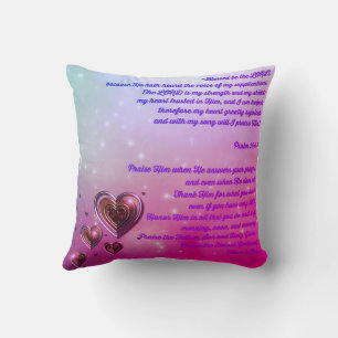 Blessed Be the LORD Psalm 28:6-7 Cushion
