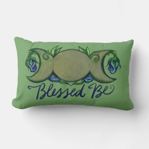 Blessed Be triple moon goddess                     Lumbar Cushion