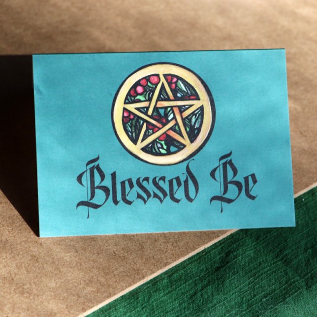 Blessed Be Yule Pagan Holiday                      Card (Creator Uploaded)