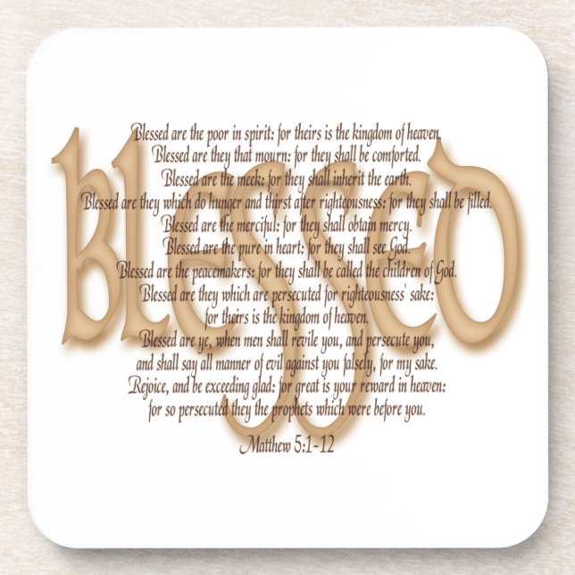 Blessed - Beatitudes Coaster (Front)