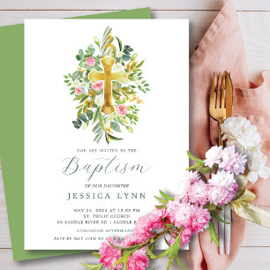 Blessed Beginnings Baptism Invitation