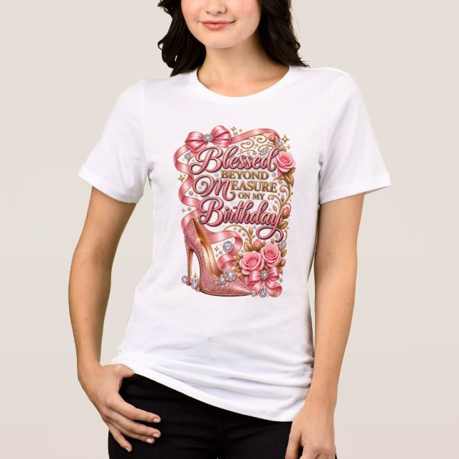 Blessed beyond measure Tri-Blend shirt (Front)