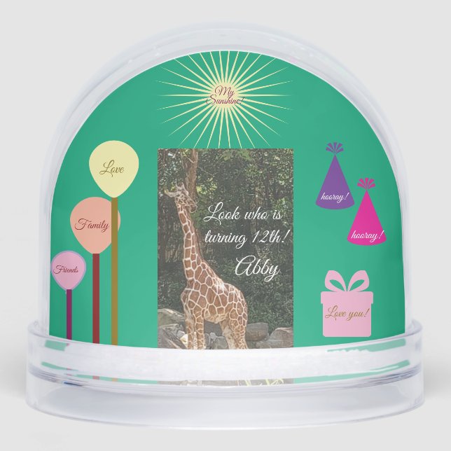Blessed Birthday, Snow Globe (Front)