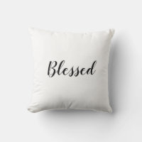 Blessed black white custom script text cute