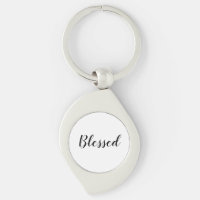 Blessed black white custom script text cute