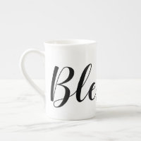 Blessed Black White Modern Script Christian