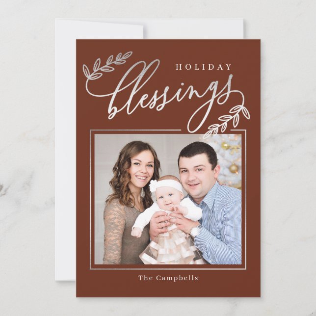 Blessed Branch Holiday Photo Card (Front)