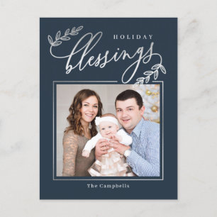 Blessed Branch Holiday Photo Card Postcard