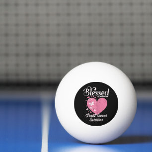 Blessed Breast Cancer Survivor Awareness Christian Ping Pong Ball