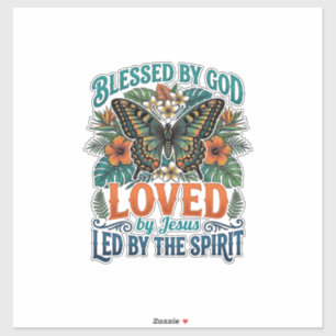 Blessed Butterfly Christian T-Shirt Design_1