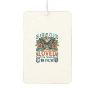 Blessed Butterfly Christian T-Shirt Design_1 Car Air Freshener