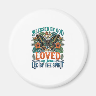 Blessed Butterfly Christian T-Shirt Design_1 Magnet