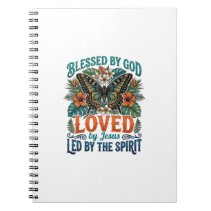 Blessed Butterfly Christian T-Shirt Design_1 Notebook