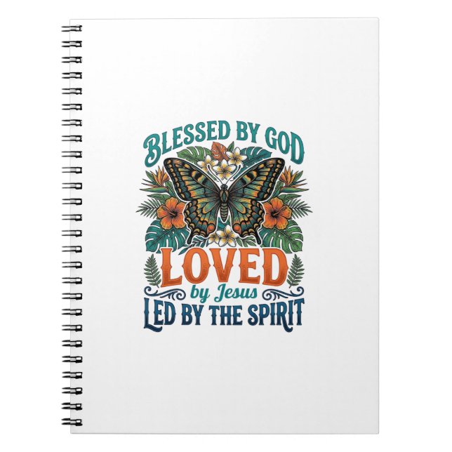 Blessed Butterfly Christian T-Shirt Design_1 Notebook (Front)
