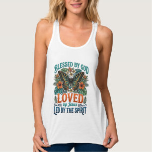 Blessed Butterfly Christian T-Shirt Design_1 Singlet