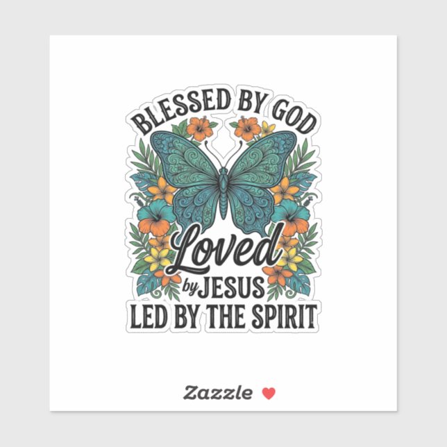 Blessed Butterfly Christian T-Shirt Design (2) (Sheet)