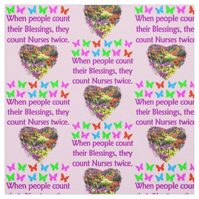 BLESSED BY A NURSE FABRIC (Swatch)
