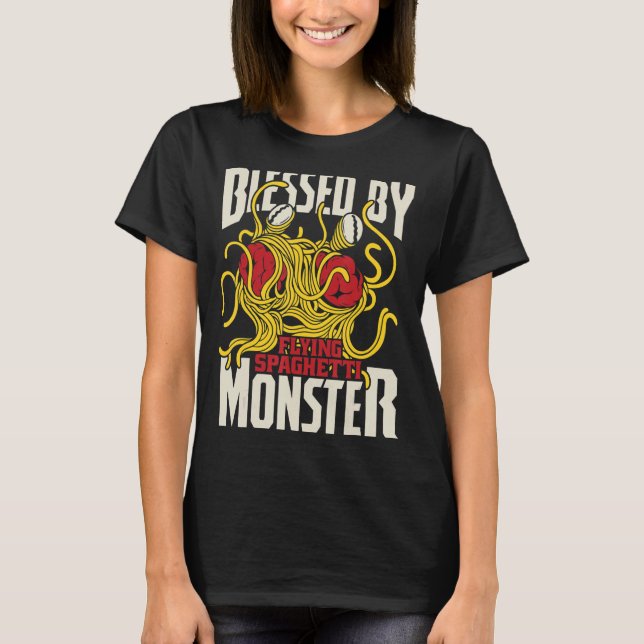 Blessed By Flying Spaghetti Monster T-Shirt (Front)
