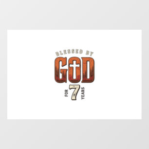 Blessed By God 7 Years Vintage Christian Shirt