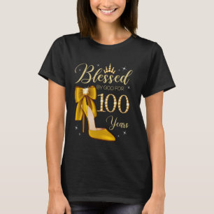 Blessed By God For 100 Years Old 100th Birthday Wo T-Shirt
