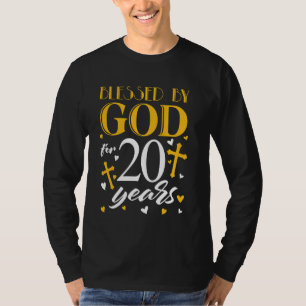 Blessed by God For 20 Years Old 20th Birthday Men  T-Shirt