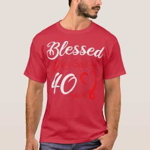Blessed by God for 40 Years Old Birthday Party 40t T-Shirt