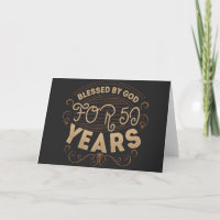 Blessed by God for 50 years, 50th birthday design
