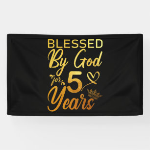 Blessed by God for 50 Years 50th Birthday Faith Banner